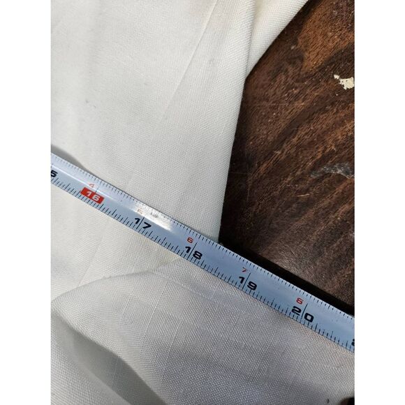 Le Suit Vintage 80's Suit Jacket Blazer Womens Size Large Off White Brown Trim - Picture 8 of 9